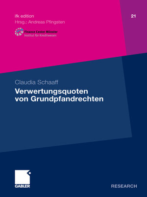 cover image of Verwertungsquoten von Grundpfandrechten